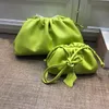 Cloud Bag Genuine Leather Women's Bag Solid Color Trendy One Shoulder Crossbody Bag Dumplings Handheld Bag Women's Bag