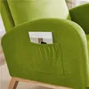 Meubles de salon Fauteuil à bascule Fauteuil moderne du milieu du siècle Rembourré Haut dossier Accent Glider Rocker Vert Drop Livraison Accueil Ga Dhfzs