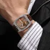 Relógios de pulso de luxo automático relógio de pulso mecânico esqueleto transparente dial relógio para homens turbullion tonneau relógio masculino relogio masculino