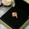 Модное кольцо с четырьмя листами клевера из натуральной ракушки, драгоценный камень, позолоченный, женский дизайнер T0P, высочайшее качество, классический стиль, подарок для подруги
