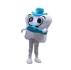 Blue Hat Tooth Mascot Costume Simulation Cartoon Character Outfits Suit Adults Size Outfit Unisex Birthday Christmas Carnival Fancy Dress