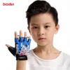 Bodun / Burton gants de voiture droits antidérapants résistants à l'usure, respirants, demi-doigt, équitation pour enfants
