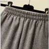 Shorts pour femme Femmes solide taille élastique poches ceintures paillettes pantalons à jambes larges automne hiver nouveau coréen ample haute attendu tous les ShortsL240119