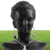 Boutique Counter Zwarte Hars Dame Figuur Mannequin Display Buste Stand Sieradenrek voor Ketting Hanger Oorbellen 8565600