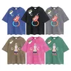 Erkek Tasarımcı T-Shirt Yaz Gu Gömlek Lüks Marka Vintage Retro Yıkanmış Tees Erkek Kadınlar Kısa Kollu Hip Hop Sokak Giyim Üstler Şort Giyim Giysileri G-11