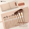 DUcare 14PCS Pennelli per trucco con borsa Fondotinta Blush Set di pennelli per trucco cosmetico professionale Ombretto in polvere Pennelli per sopracciglia 240118