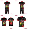 Vestuário de motocicleta Cross-Border Modelo Criativo Preto Ciclismo Jersey Verão Confortável Respirável Wicking Lycra Terno para Homens e Mulheres Dhsi3