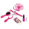 Beauty Fashion Pretend Makeup kit for Girls Play Makeup Set Camera Watch Comb with Pink Floral Tote Bag for Little Girls Great and Birthday Chvaiduryb