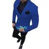 Herrdräkter prom män för bröllop med toppade lapel smal passform brudgum tuxedo anpassad man mode dräkt set 2 bit jacka byxa