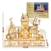 Outils d'artisanat 3D en bois Halloween maison hantée Puzzles bois créatif lumière Puzzle assemblage bricolage artisanat modèle de construction Kit jouets pour adultes enfants YQ240119