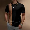 T-shirts pour hommes Hommes rayé Impression Summer Fashion Portefeuilles minces à manches longues pour hommes Chemise Casual