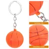 سلاسل المفاتيح 3pcs كرة السلة سلسلة المفاتيح الرياضية الرئيسية حلقة تذكارية سيارة Kechain قلادة حقيبة سحر للأطفال الهدايا البرتقالية