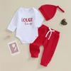 Ensembles de vêtements rwybeyw pour tout-petit bébé fille ma première tenue de la Saint Valentin Mr volez votre coeur de pantalon robeur chapeau 3pcs