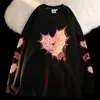 Felpe con cappuccio da uomo Felpe Y2K Spider Web Love Stampa Felpa T-shirt a maniche lunghe Uomo Donna New Fashion Casual Harajuku Top larghi oversize Streetwearyolq