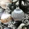 Décoration de fête boule de noël en velours, 6 pièces, boules incassables, pendentif suspendu pour arbre de noël, maison