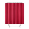 All-Match Solid Color Shower Drainer Badrum Polyester Badvattentät duschdraperi med krokar