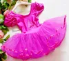 Palco desgaste flor meninas ballet vestido para crianças menina dança roupas crianças trajes collant dancewear 3 cores