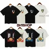 Rhude Hommes T-shirts Top Craft Summer Fashion Designer T-shirts Street Casual Manches courtes Style de plage T-shirts Coton Impression Chemise Us S-XL ZCTE