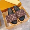 2024 Ontwerpers Louisely Zwembadkussenpantoffels Sunset Flat Comfort Muiltjes Gewatteerde pantoffels met band aan de voorkant Modieus Gemakkelijk te dragen stijl Slippers Maat 35-45