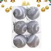 Décoration de fête boule de noël en velours, 6 pièces, boules incassables, pendentif suspendu pour arbre de noël, maison