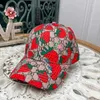 Chapeau de fraise Toile pour femme G Chapeau de baseball aux fraises M