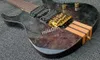 Newest high quality thru-neck IBZ double tremolo electric guitar,burl top through neck guitarra,customized service is available