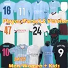 Haaland piłka nożna 23 24 4th de Bruyne Player Mans Cities Yict Manchesters Cityes Gvardiol Blue Moon długie rękawy 24 25 Foden Football Shirts Men Kids 3xl 4xl