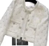 Chan nouvelle veste de marque pour femmes OOTD designer mode haut de gamme automne hiver perle tweed loisirs printemps manteau cardigan femmes cadeau de noël 1HA73