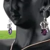 Boutique Counter Black harts Lady Figure Mannequin Display Bust Stand smycken rack för halsband hängande örhängen 1626643