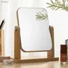 2 pièces miroirs bureau pliant miroir de maquillage ménage en bois Simple femme étudiant dortoir bureau petit miroir Portable miroir de vanité