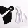 Haaraccessoires Streamers Elastische Chouchou Bands Dames Effen Kleur Haren Ringen Strik Dagelijks Hoofddeksels Lint Drop Delivery Baby Kids Mat Dhhml