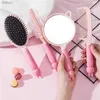 2PCS Mirrors Hand Mini Mirror SPA Salon Cute Mirror Makeup Mirror For Eyelash Extension Rabbit Mouse Handheld Cosmetic Mirror With Handle