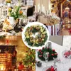 Dekoracyjne kwiaty Wreńnia Adwentowa Świec Candle Creative Garland z 4PCS Holders 11.81 w świątecznych wieńcach świątecznych stolik centralny