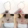 Choker Colorful Beaded Butterfly Necklace For Women 2024 Fashion Versatile Neckchain Summer Neck Jewelry Collar Chain