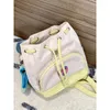 Sacos escolares Coreia moda simples dos desenhos animados menina mochila verão y2k botão bonito mini todos os jogos estéticos mochilas para mujer