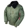 Nova moda de alta qualidade acolchoada gola desmontar jaqueta piloto vintage força aérea homens e mulheres adoram jaquetas de algodão