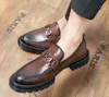 Chaussures de luxe de styliste pour hommes, mocassins noirs et marron, mode Business décontracté, fête, mariage, chaussures de bureau formelles à enfiler