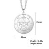 ASTAROTH Sceal Sigil Collana in oro giallo 14k Donna Uomo Collana con dichiarazione Satana chiave nascosta Re Goetia Pin Gioielli