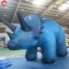 Outdoor-Aktivitäten-Förderung Kostenloses Türschiff 7 m 23 Fuß langes blaues Triceratops-Nachbildungs-aufblasbares Drachenmodell zum Verkauf