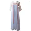 Vestidos casuais chinês melhorado hanfu vestido verão feminino bordado estilo antigo traje fada cintura alta chiffon vestidos longos