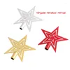 Decorative Flowers 30PCS Star Hanging Holiday Crafts 5-Pointed Decoration Pendant Pentagram Garland Parts