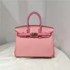 A Birknns Classic bag top 2024 new layer lychee patterned cowhide women's color blocking single shoulder crossbody handbag casual 8C4T