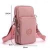 イブニングバッグ女性携帯電話バッグナイロンセルコイン財布ストラップショルダー財布旅行のための小さなクロスボディ