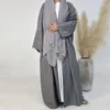 Abbigliamento etnico Cardigan musulmano da donna Abito Abaya Dubai Turchia Abito lungo ricamato elegante di grandi dimensioni Signora mediorientale