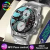 Inteligentne zegarki 2023 NOWOŚĆ 454*454 AMOLED Wyświetlacz Smart Watch Men Watches Watches Fitness Monitor Bluetooth Call Smartwatch Waterproofl2401