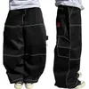 Men's Pants Streetwear 3pmwear Jeans Y2K Hip Hop Retro Letter Embroidery Baggy Wide Leg Mens Womens Fashion High Waist Trousersyolq