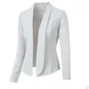 Costumes pour femmes Blazers 2023 Printemps Automne Costume décontracté à manches longues Revers Petite veste Manteau court Mode Daily Drop Livraison Vêtements Clot Dhqfa