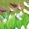 Tuindecoraties 6 stuks gesimuleerde vlinderclips Accessoires Outdoor Decorornamenten voor buiteninzetten Metaal
