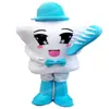 Blue Hat And Blue Shoes Tooth Mascot Costume Simulation Cartoon Character Outfits Suit Adults Size Outfit Unisex Birthday Christmas Carnival Fancy Dress