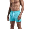 Men's Shorts 2024 Swim Summer Solid Color Swimwear Man Swimsuit Swimming Trunks Sexy Beach Surf Board Male Clothing Pants